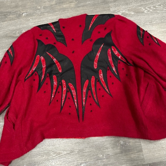 Vintage Ingrid Muhlhofer 1980 Mohair, Beaded, Floral Sweater,Size Medium. - Picture 15 of 16